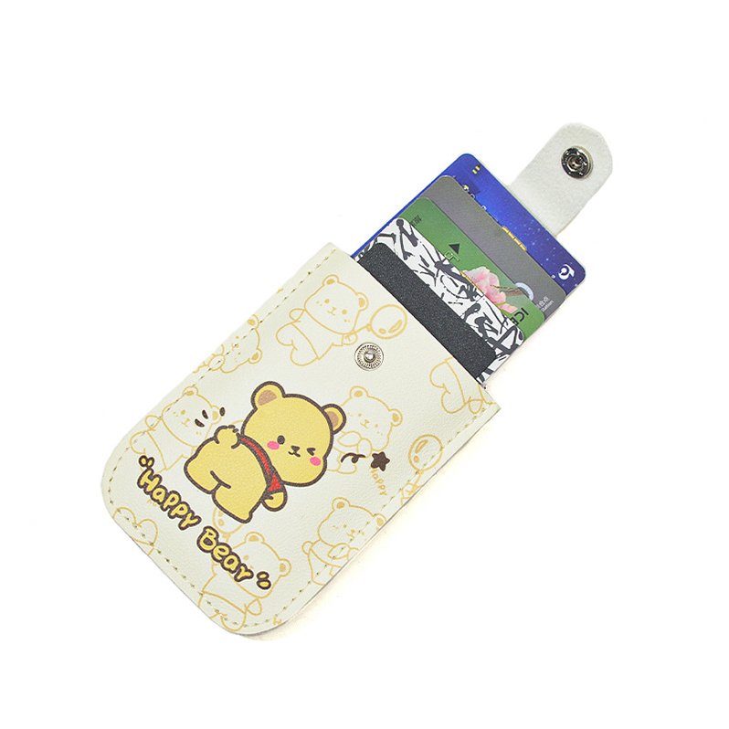Wholesale Custom Business PU Leather ID Card and Passport Holder Fashional Hard Case with Custom Logo Candy Pattern