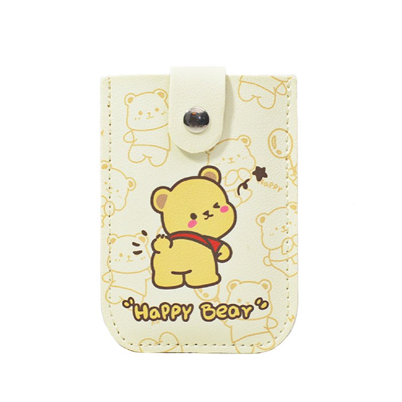 Wholesale Custom Business PU Leather ID Card and Passport Holder Fashional Hard Case with Custom Logo Candy Pattern