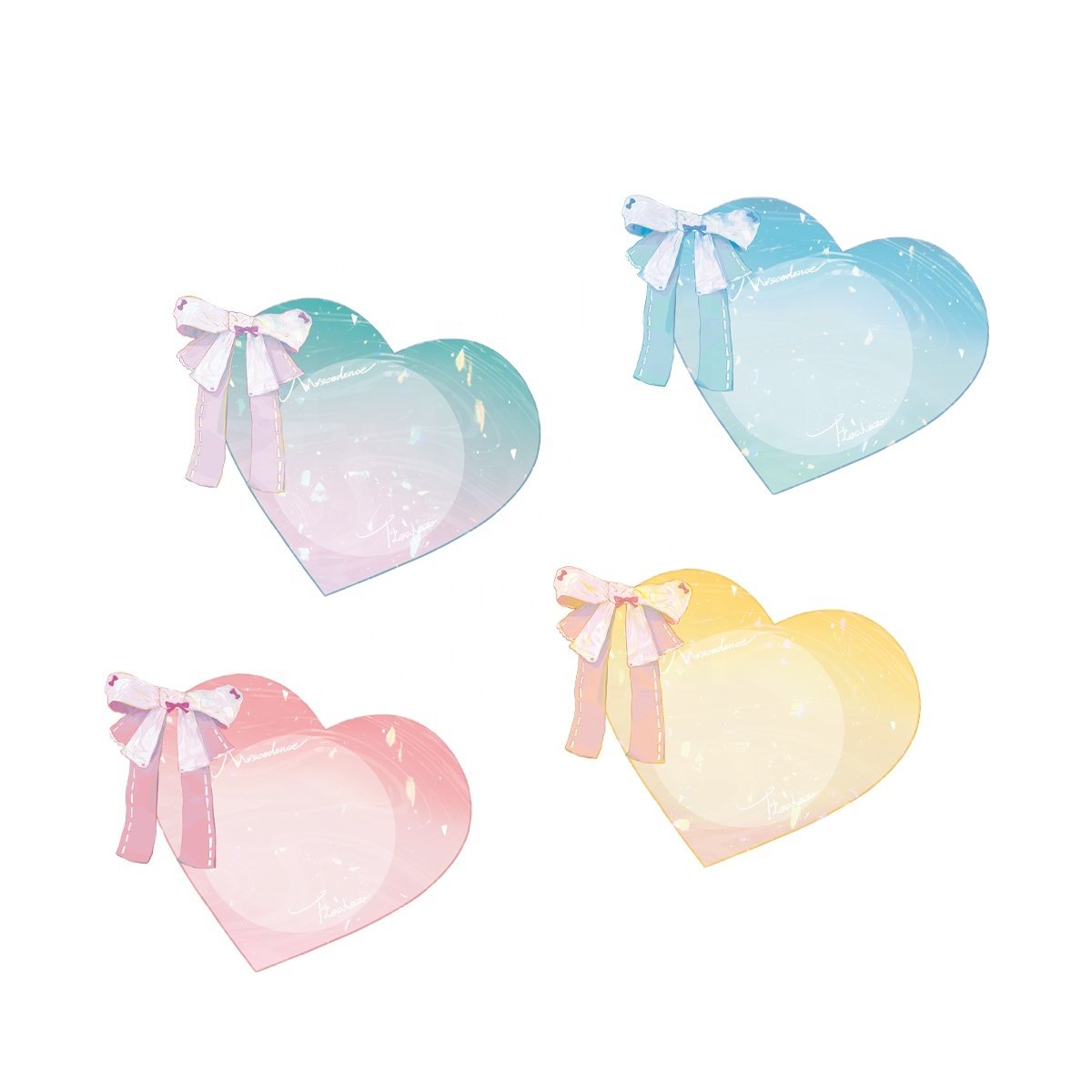 Gradual Heart 8mm Acrylic Frame Plastic Crafts Model for Badge Anime Goods Decoration