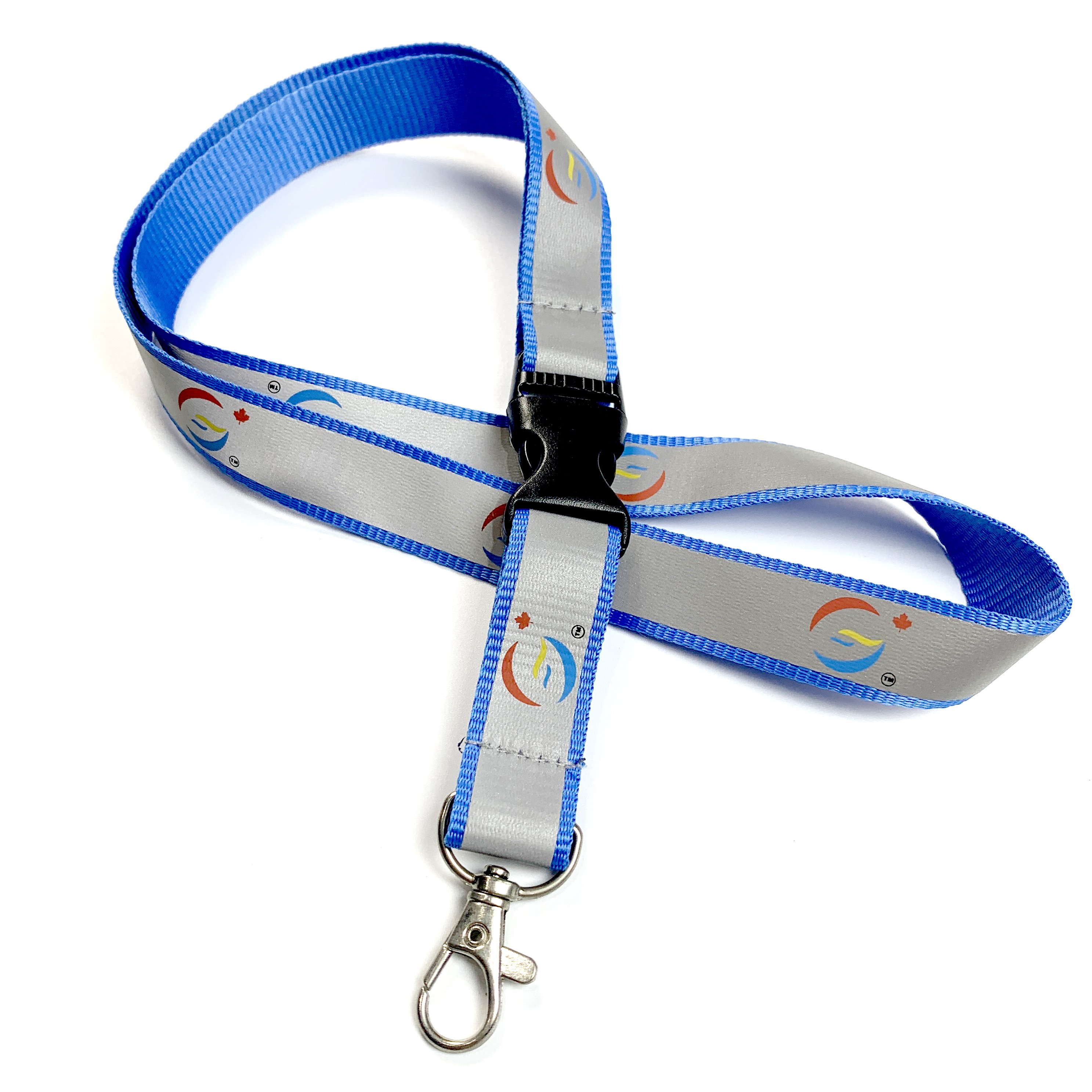 Tubular And Badges Soccer Football Tactical Keylocker Blue Plastic Clip Beer Holder Custom Weaving Lanyards With Logo Custom