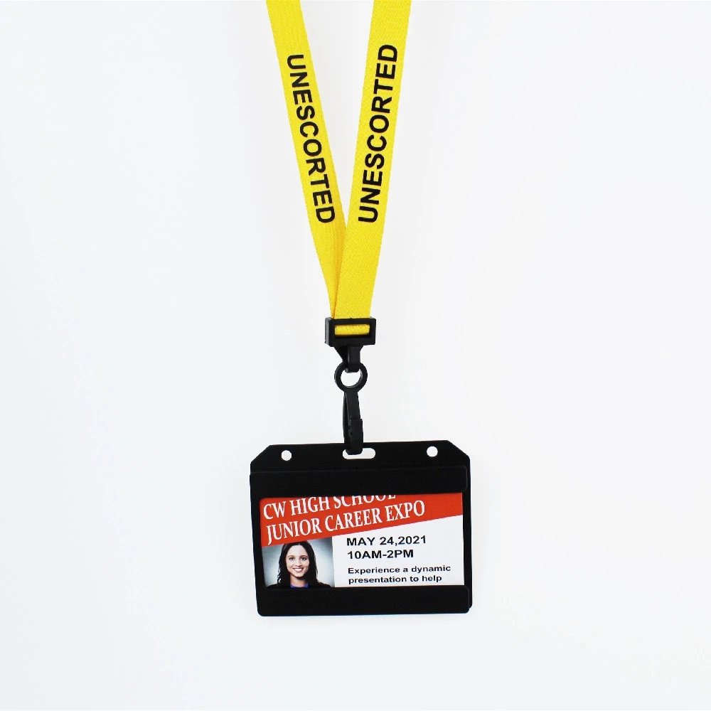 Bestom 2-Sided Open-Face 3.38" x 2.13" (86 x 54mm) Rigid Badge Holder Horizontal Load 1840-3050 Identity Card Holder