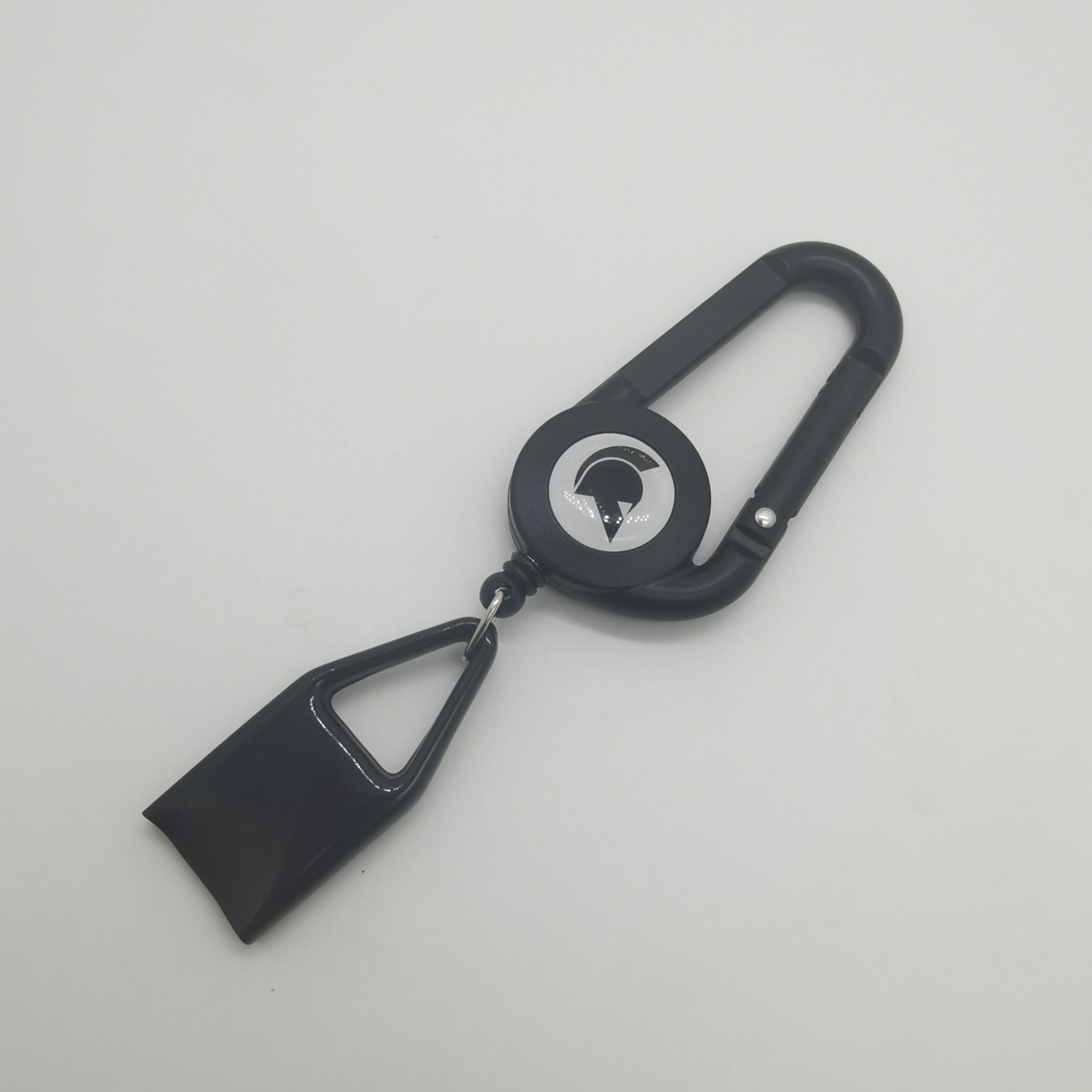 Multipurpose Retractable Keychain with Lighter Cover Carabiner back clip easy pull plastic ABS badge reel buckle