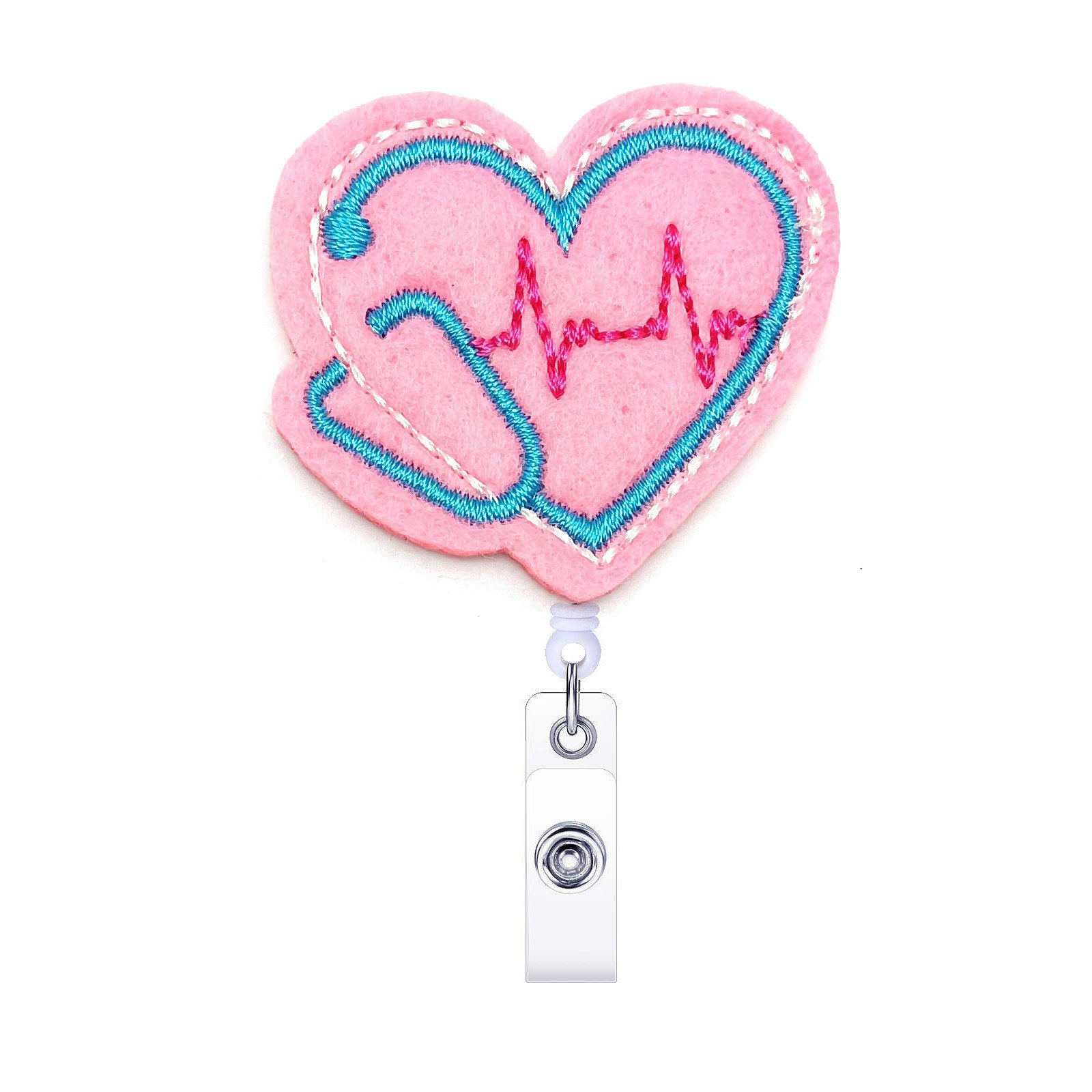 Cute Promotional Gift Nurse Badge Reels Felt Retractable Nursing Name Badge Holder Practical ID Holder Gift for Nurses Students