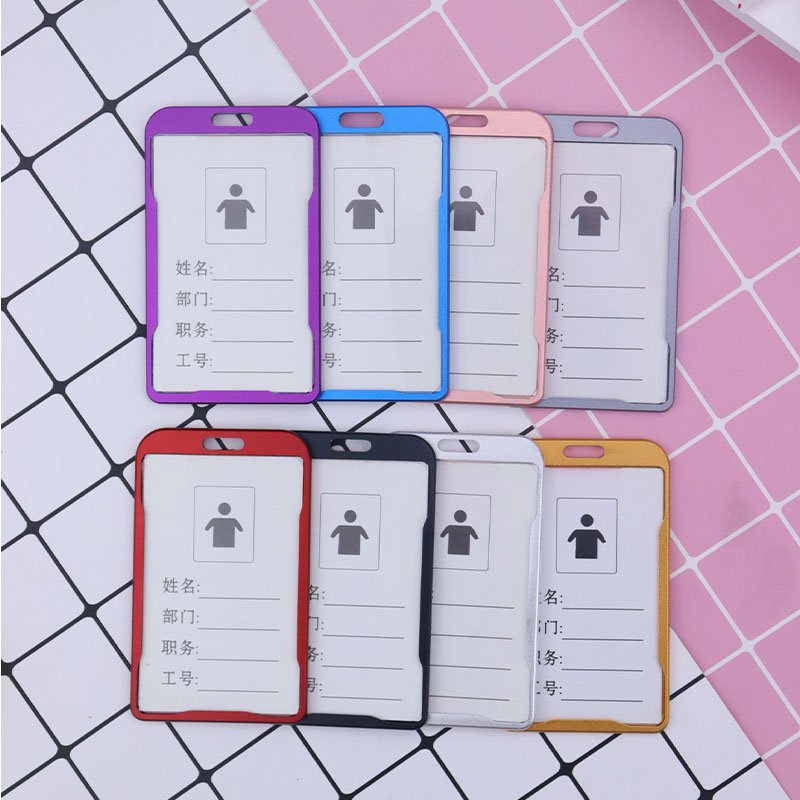 Wholesale Durable Aluminum Alloy Company Id Card Holder Name Badge Holder Cover for Business