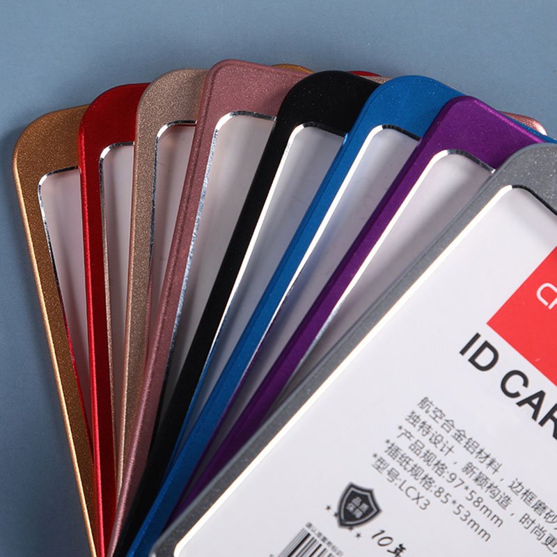 Wholesale Durable Aluminum Alloy Company Id Card Holder Name Badge Holder Cover for Business