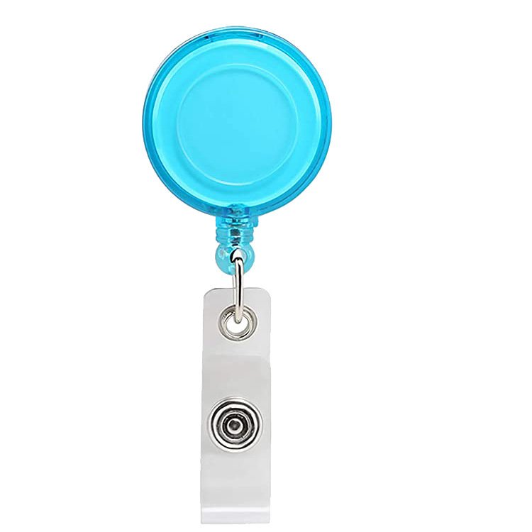 ID Card Badge Holder Reels with Clip Name Reel Round Office School Supplies Medical Retractable Id Badge Holder
