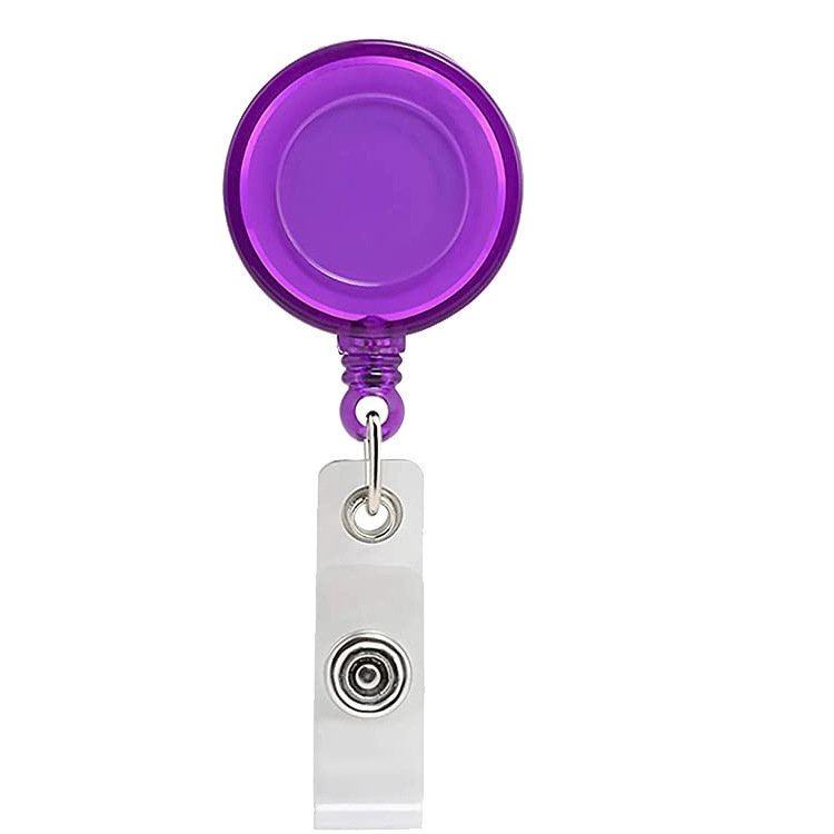 ID Card Badge Holder Reels with Clip Name Reel Round Office School Supplies Medical Retractable Id Badge Holder