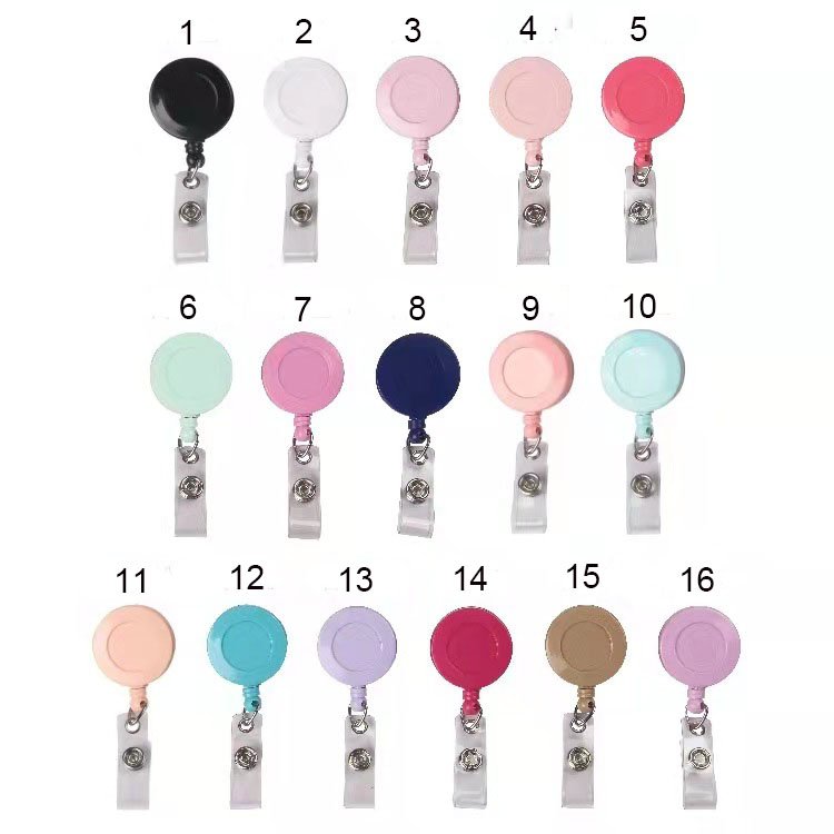 Wholesale Round Shape Yoyo Key Holder Sublimation Retractable Badge Reel With Metal Alligator Clip