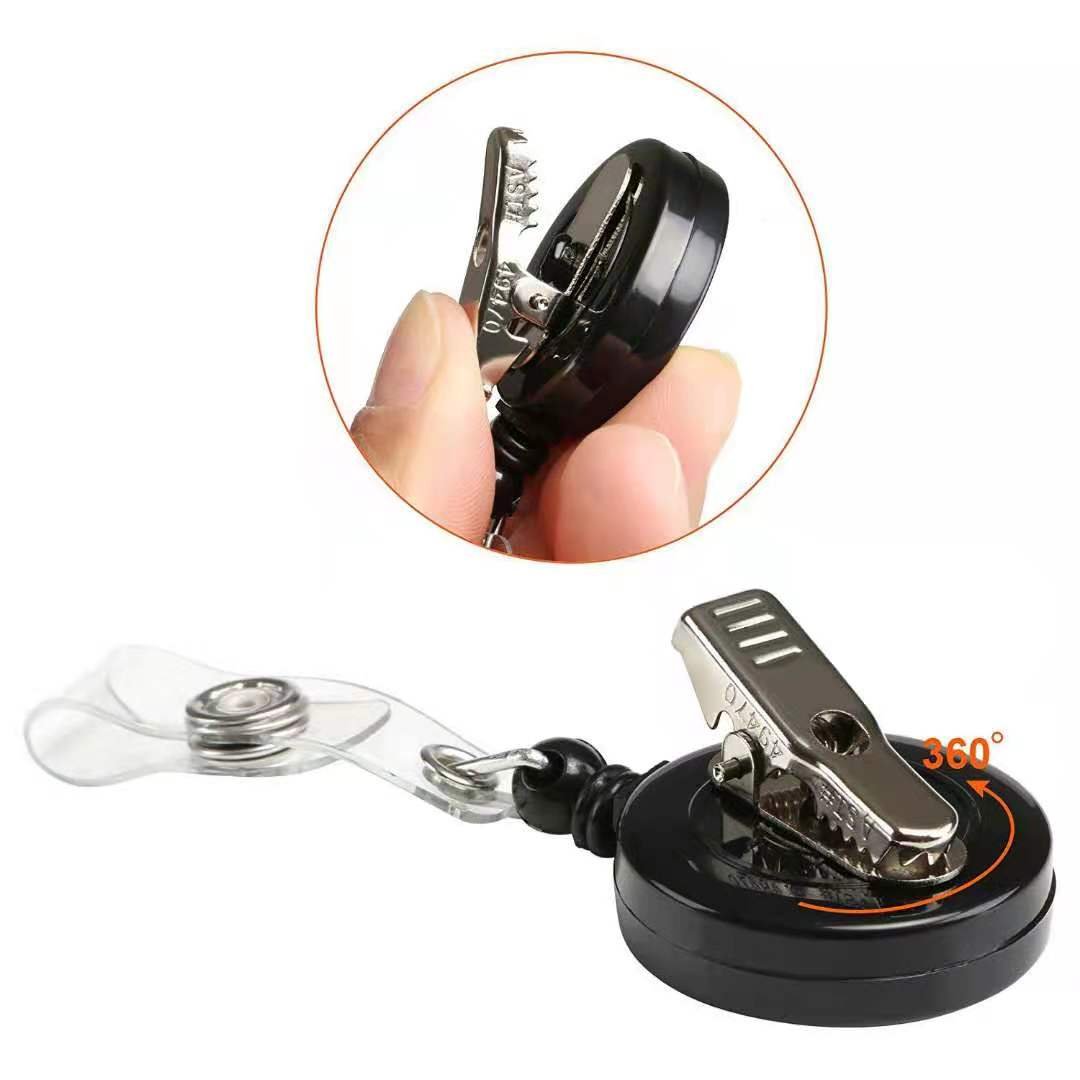Wholesale Round Shape Yoyo Key Holder Sublimation Retractable Badge Reel With Metal Alligator Clip