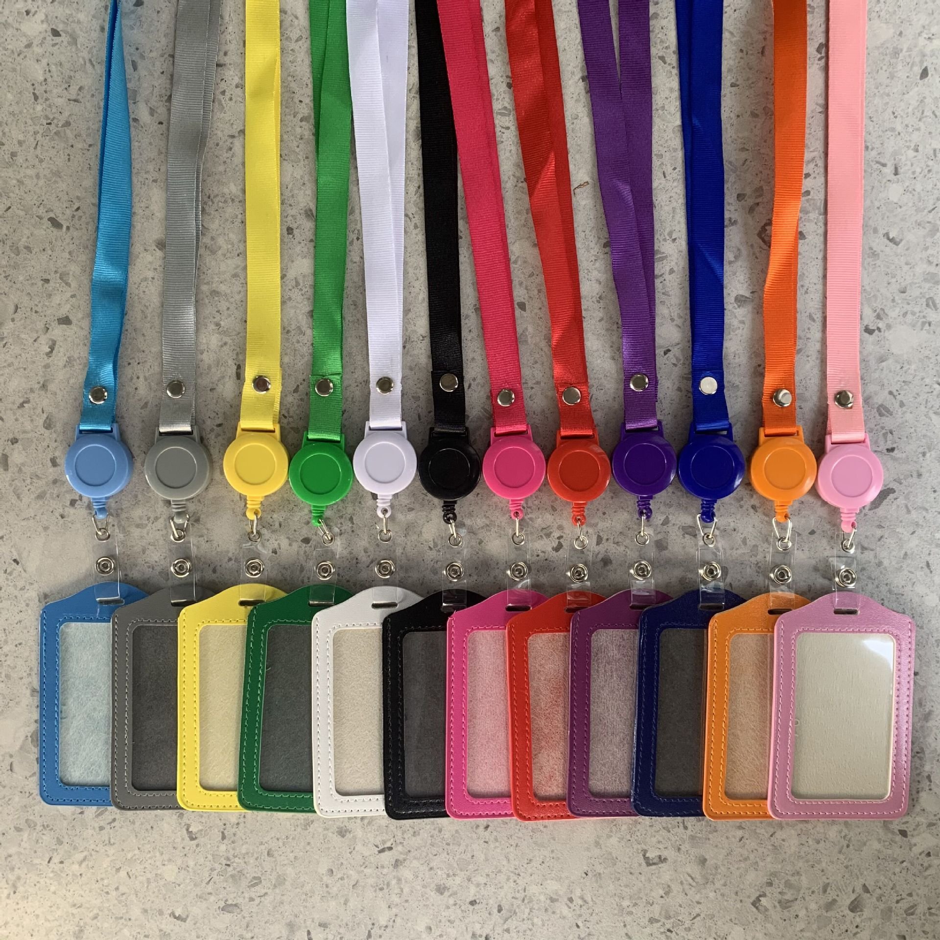 Waterproof college sublimation blank retractable badge safety buckle breakaway lanyard with id badge holder