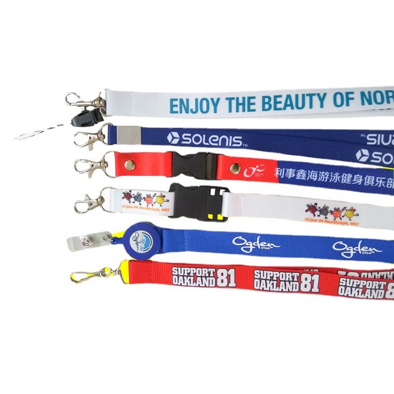 Lanyards for ID Badge Holder Premium Polyester Office Neck Strap Lanyard With Breakaway Safety Lanyard