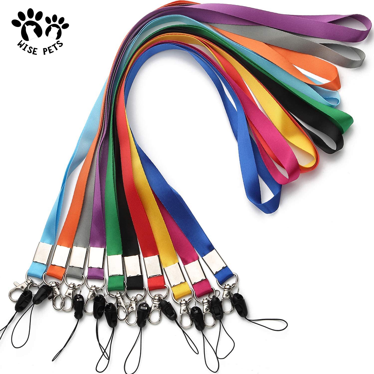 Custom Neck Lanyards Strap Keychain Silk Screen Blank Blue Polyester Lanyard With Company Logo Sublimation Print For Sport Race