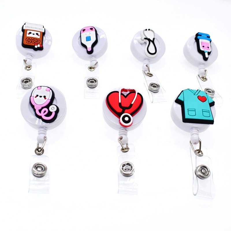 Wholesale price amazon hot selling medical badge holder for nurse doctor ID card Rotatable Clip