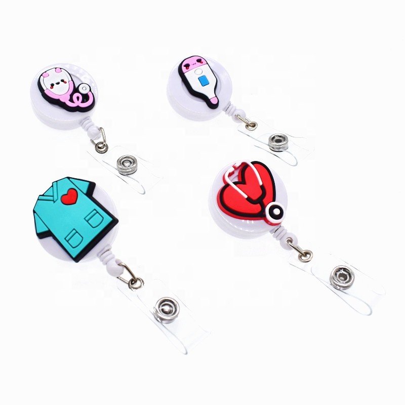 Wholesale price amazon hot selling medical badge holder for nurse doctor ID card Rotatable Clip