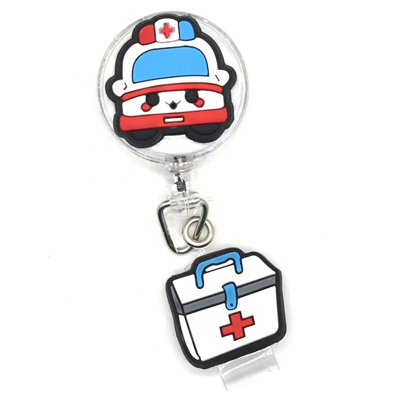 Wholesale price amazon hot selling medical badge holder for nurse doctor ID card Rotatable Clip