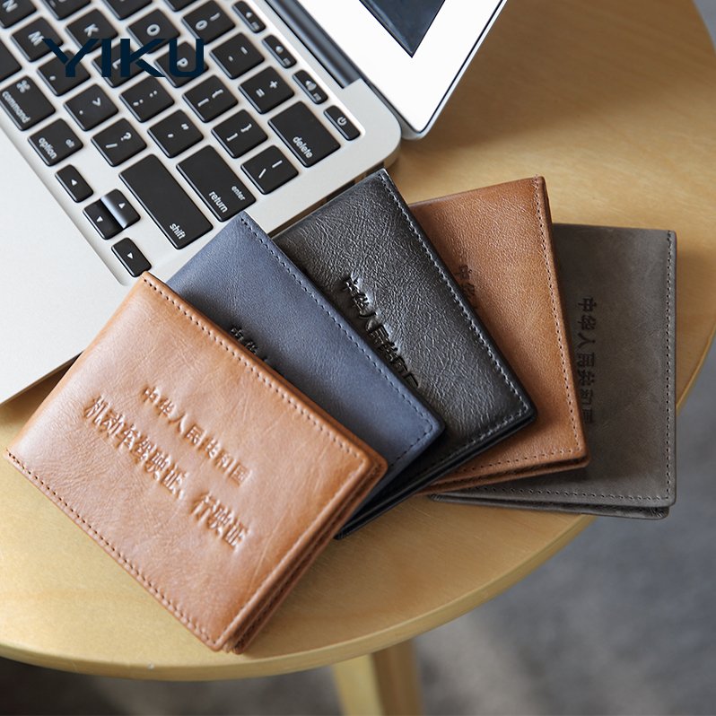 Top Grain Leather Driving Licence License Id Name Badge Card Holders Cardholder Accessories