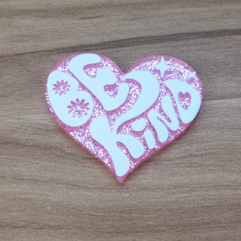 Custom glitter flatback Geometry Acrylic Patch Cute Nurse Badge Simple Multi-Functional Acrylic Badge no Badge Reel holder