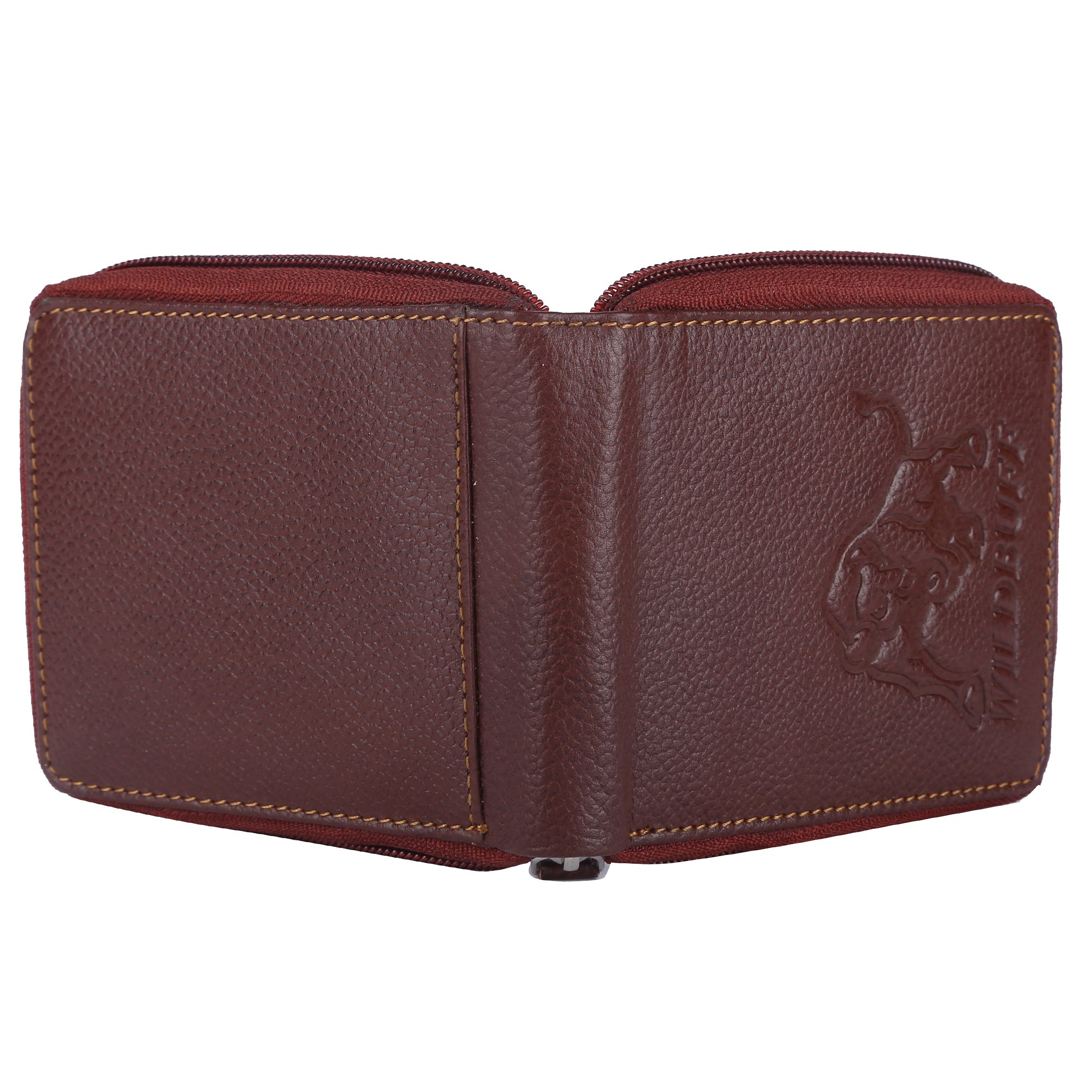 Super Quality Premium Short Length Genuine Leather Bifold Wallets Vintage Style RFID Blocking Zipper Closure Wholesale Product