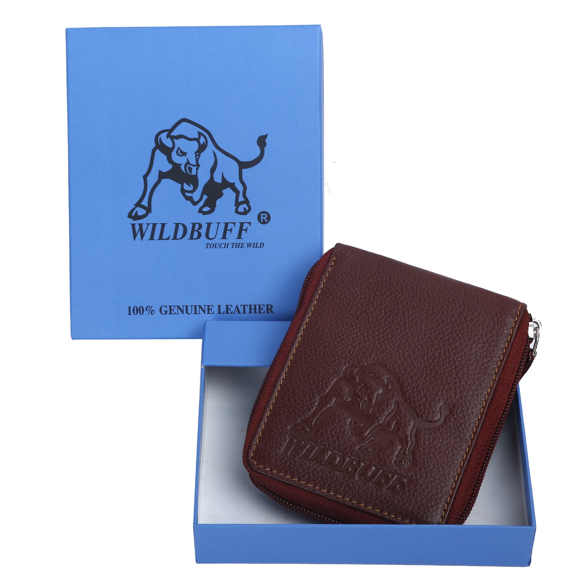 Super Quality Premium Short Length Genuine Leather Bifold Wallets Vintage Style RFID Blocking Zipper Closure Wholesale Product