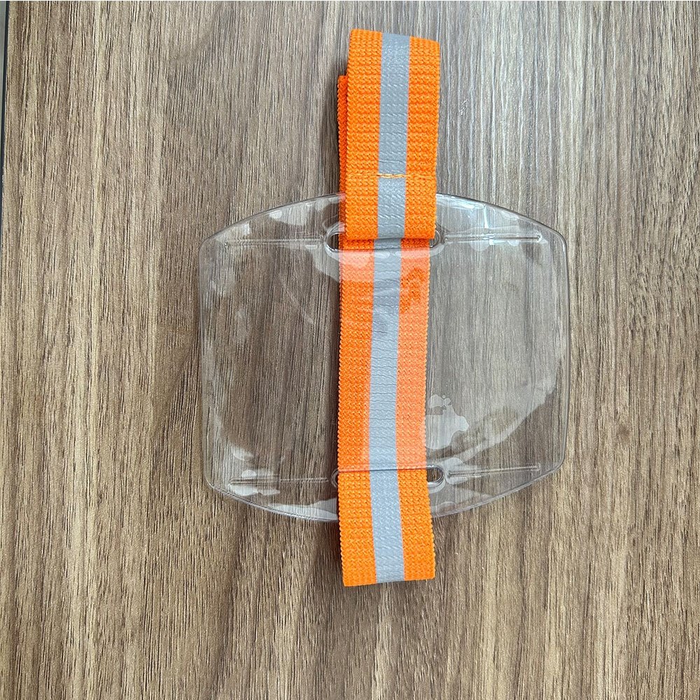 Arm Band Student Wokers Sporting Clear Color PVC ID Badge Holder with Elastic Strap