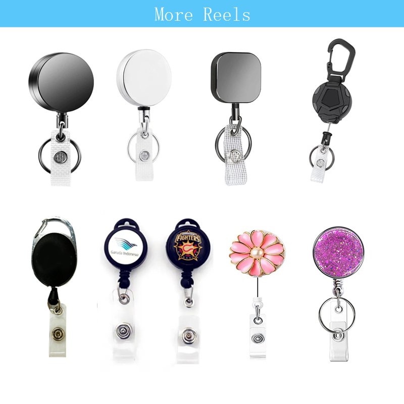 Funny Retractable Acrylic Badge Reel ID Card Badge Holders for Nurse Office ID Card Holder