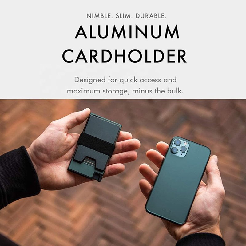 Aluminum Alloy Insurance Rfid Business Metal Wallet Credit Card Holder Men