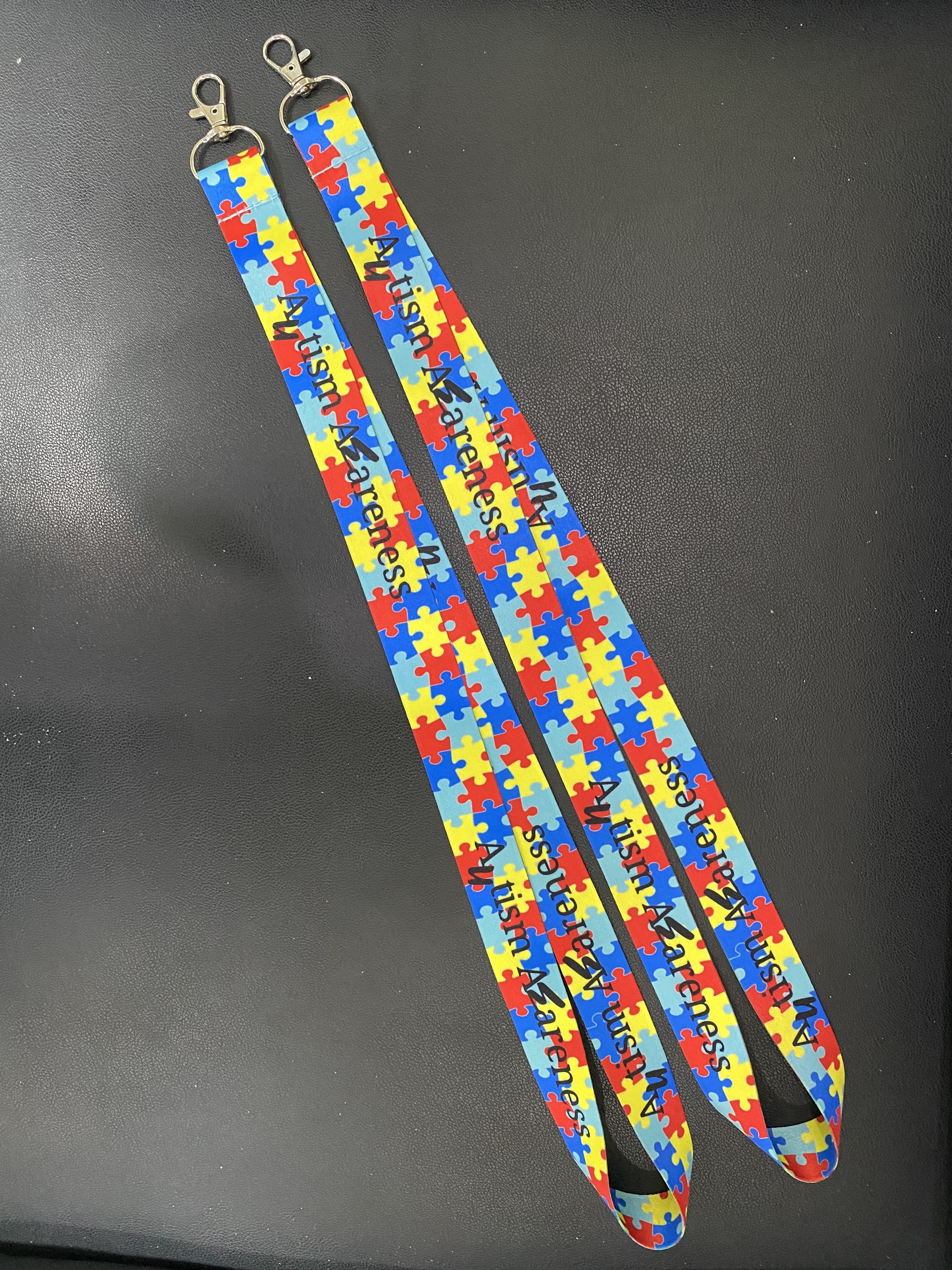 NEW arrived Autism Awareness nylon lanyard badge reel custom logo water bottle lanyard for children