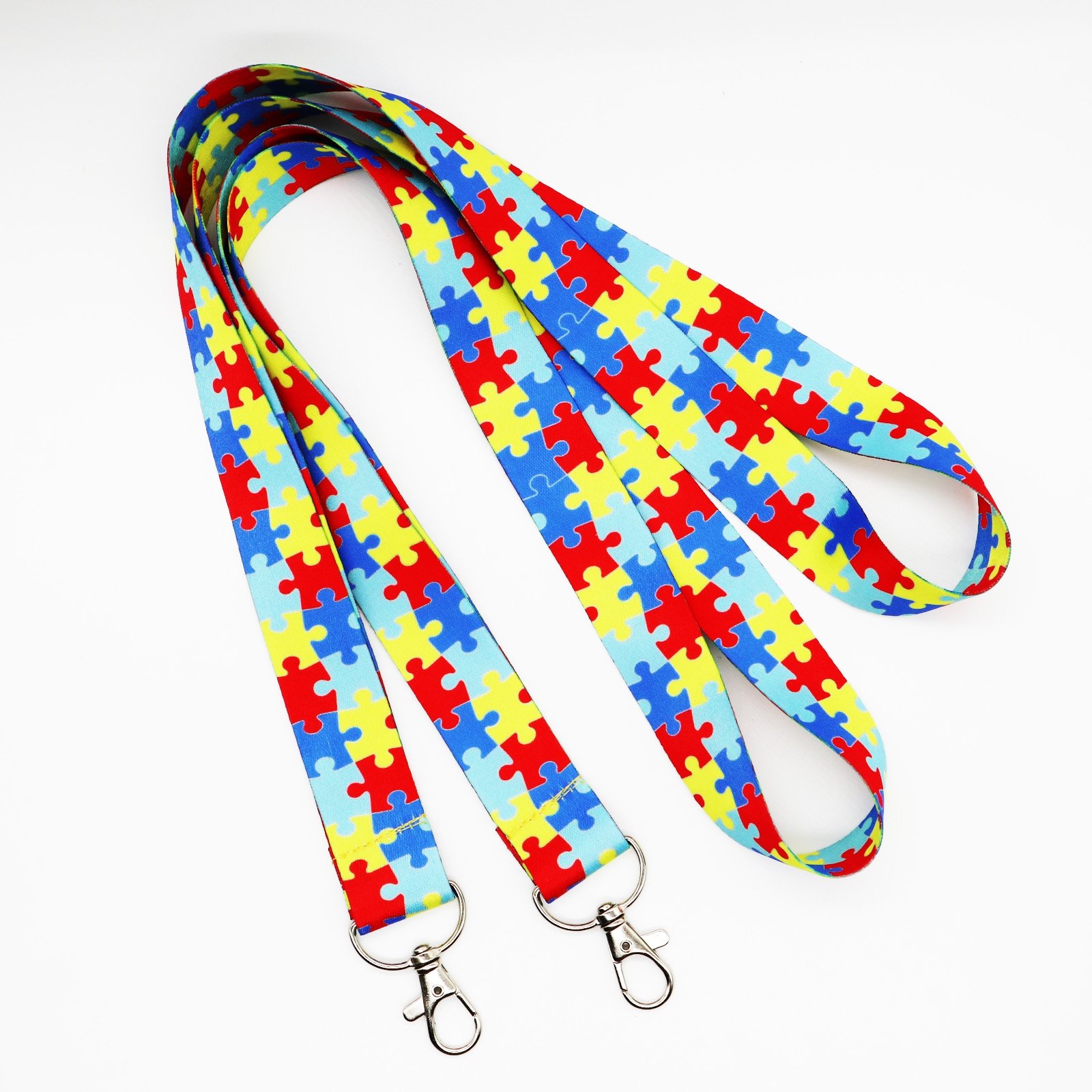 NEW arrived Autism Awareness nylon lanyard badge reel custom logo water bottle lanyard for children