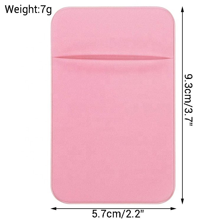 Slim Microfiber Stretch Card Sleeves Stick On Wallet Self Adhesive Smart Phone Pocket Credit Card Holder For Phone