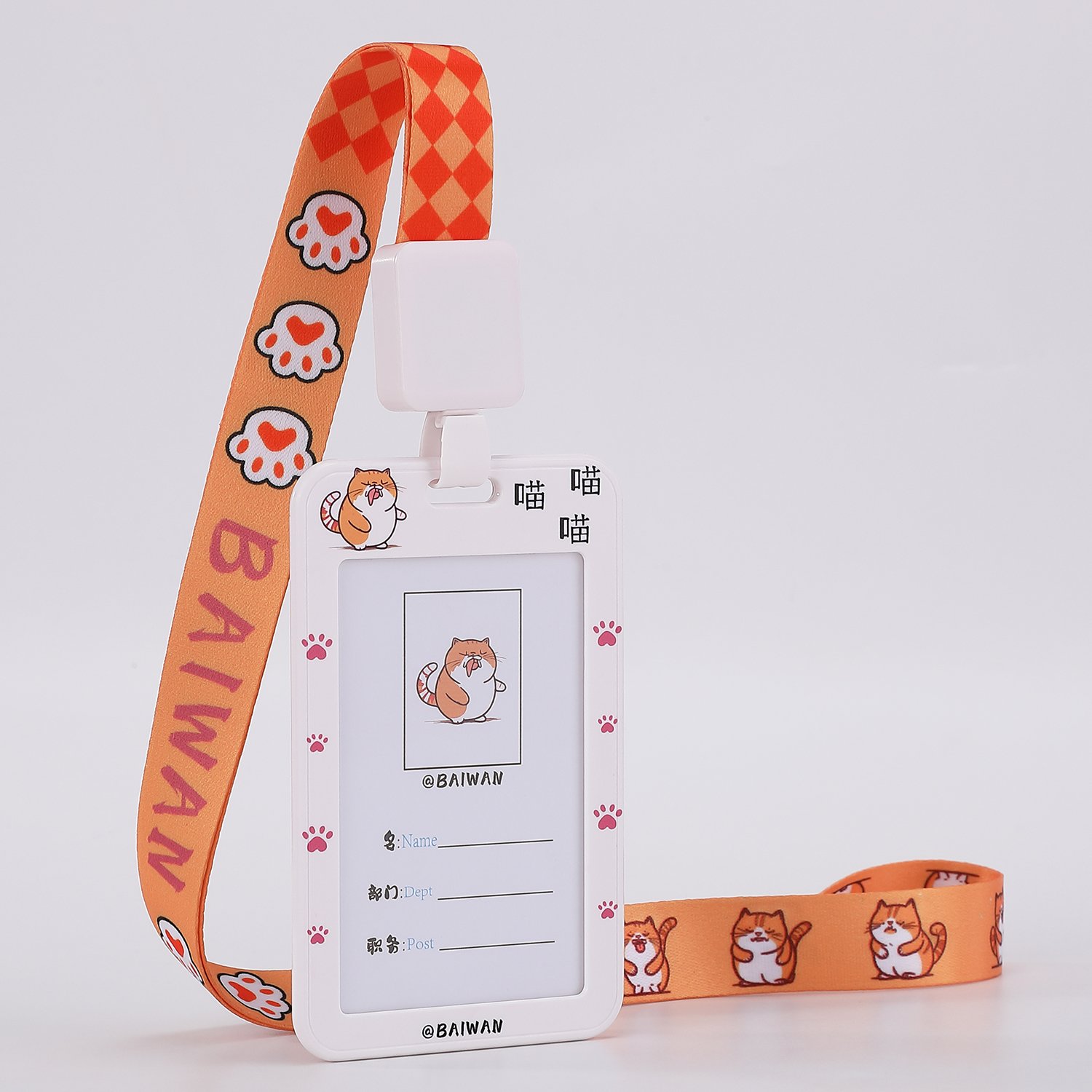 Custom Logo id Badge Holder Retractable Badge Reel Personalized Polyester Sublimation Lanyards