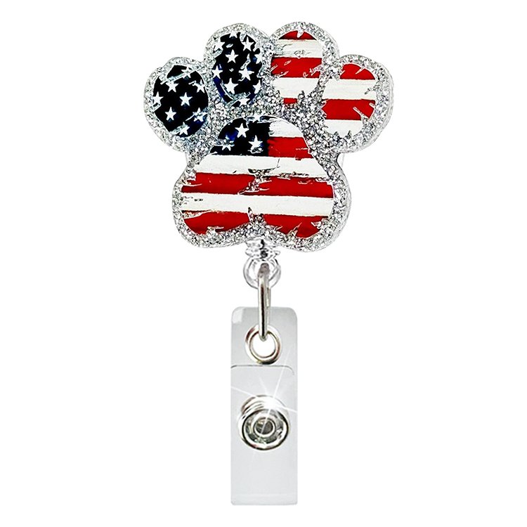 Top Selling Custom Branded Retractable Clip On Holder Retractable Acrylic Charms For Badge Reel
