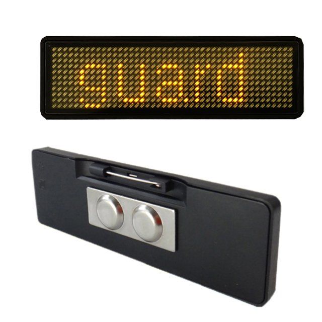 Programmable led scrolling message sign premium led name tag led digital signage display