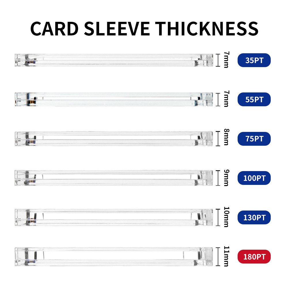 180 PT Toploaders for id card holder, Acrylic Baseball Card Sleeve for cards, Fit for MTG, Football Card, Sports Cards