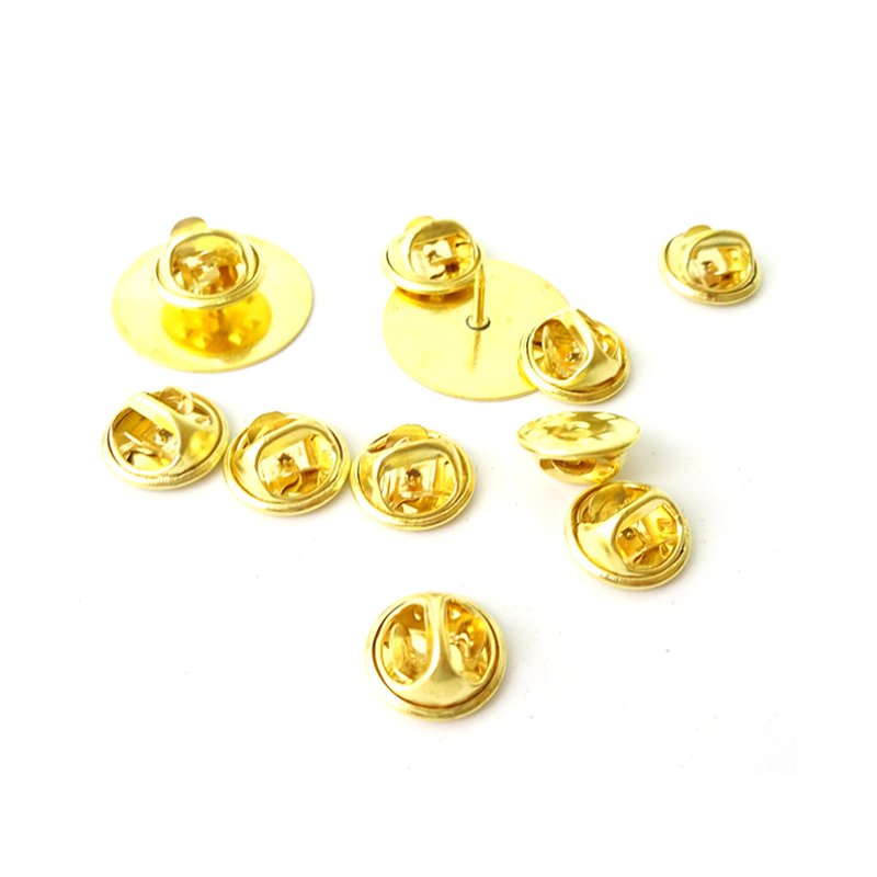 Promotion Gold Pin Backs Low Profile Deluxe Lapel Pin Backs Clasp Clutch ,Butterfly clutch pin