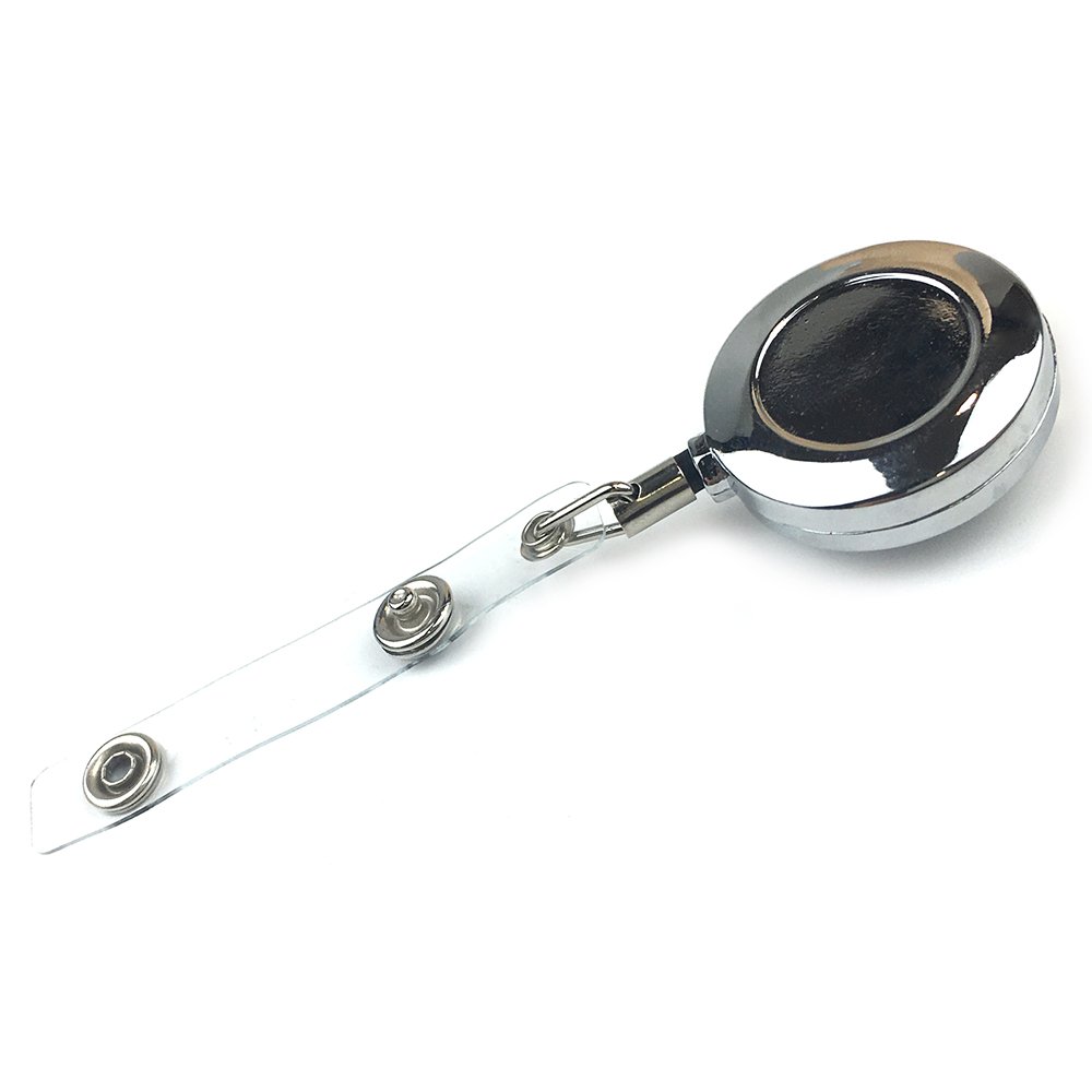Custom Logo Metal Retractable Badge Reel Holder ID Card Holder