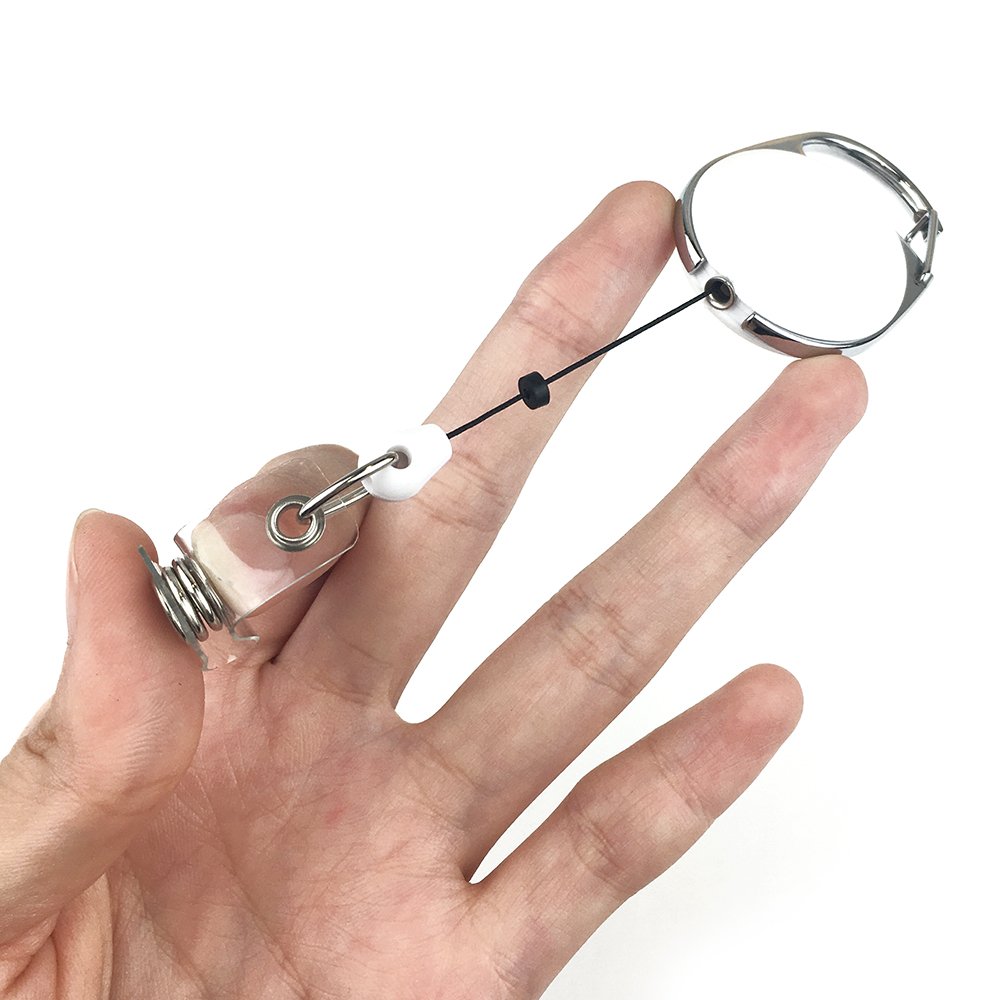 Custom Logo Metal Retractable Badge Reel Holder ID Card Holder