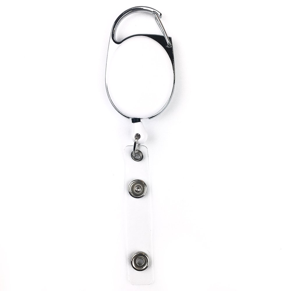 Custom Logo Metal Retractable Badge Reel Holder ID Card Holder