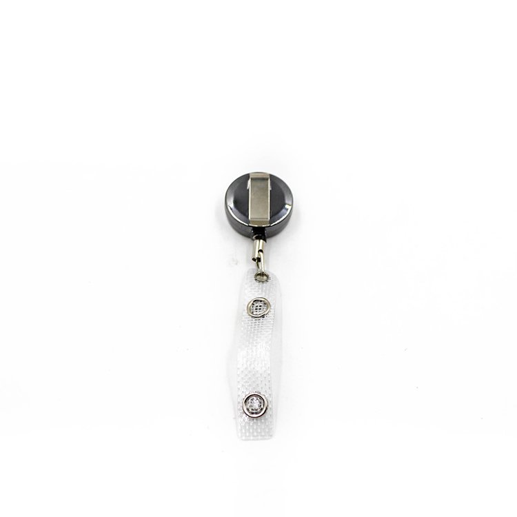 cheap promotional custom white felt clip plastic retractable badge reel nurse pull reels ID name badge holder with alligator