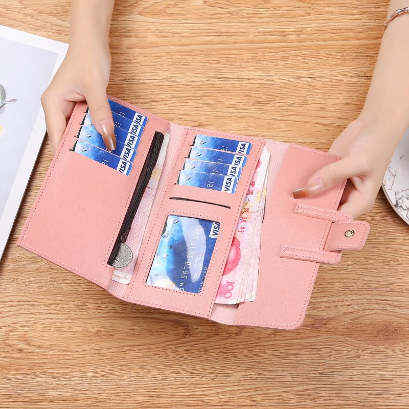 HOT Women's Flip Wallet Female Purses Card Holder Multi-function Wallets PU Leather Clutch Money Bag Pu Leather Wallet carteras para mujer