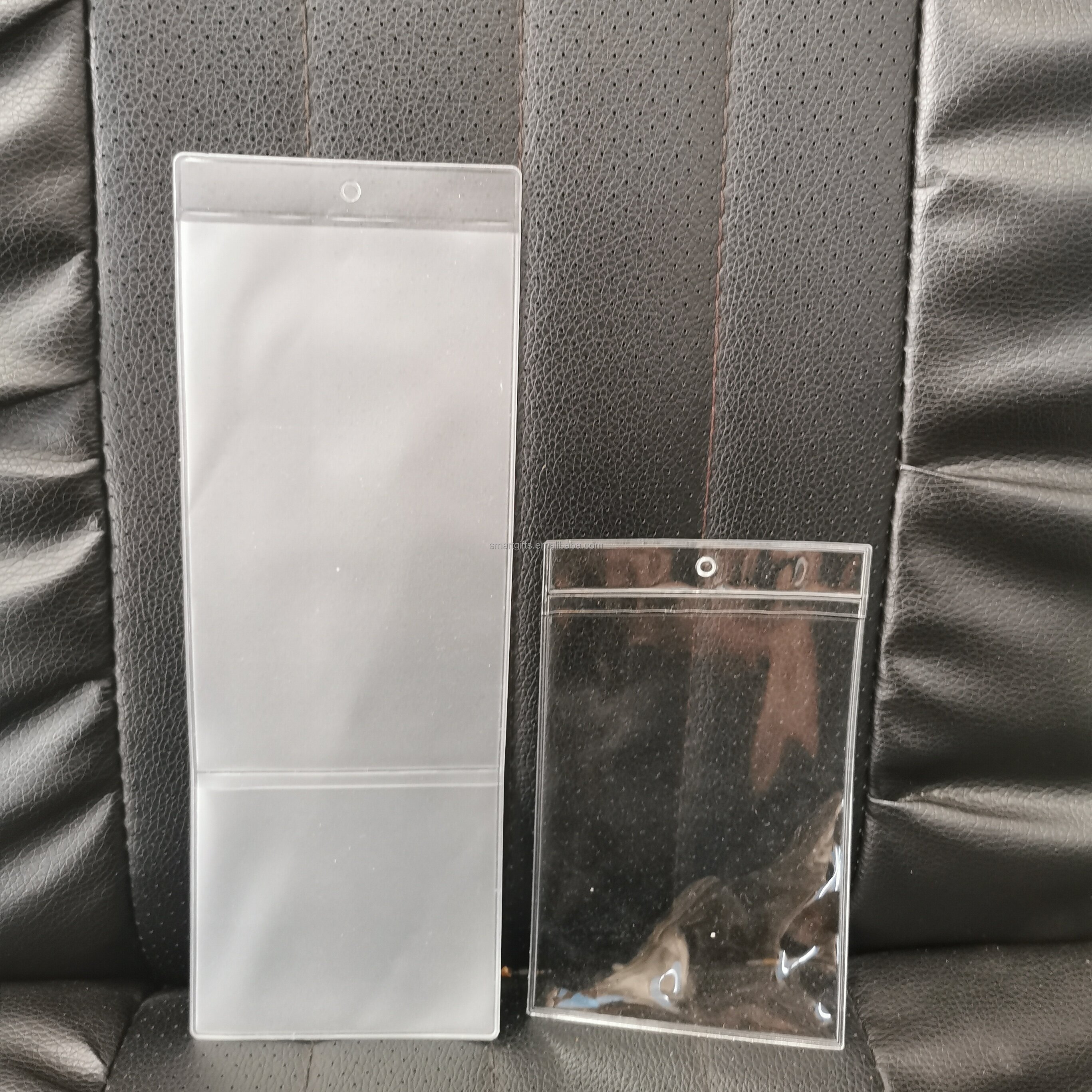 Soft clear PVC Ticket pocket Plastic Pouches Budget Planner Transparent Vinyl Cloth Label Pouch Price tag Holder
