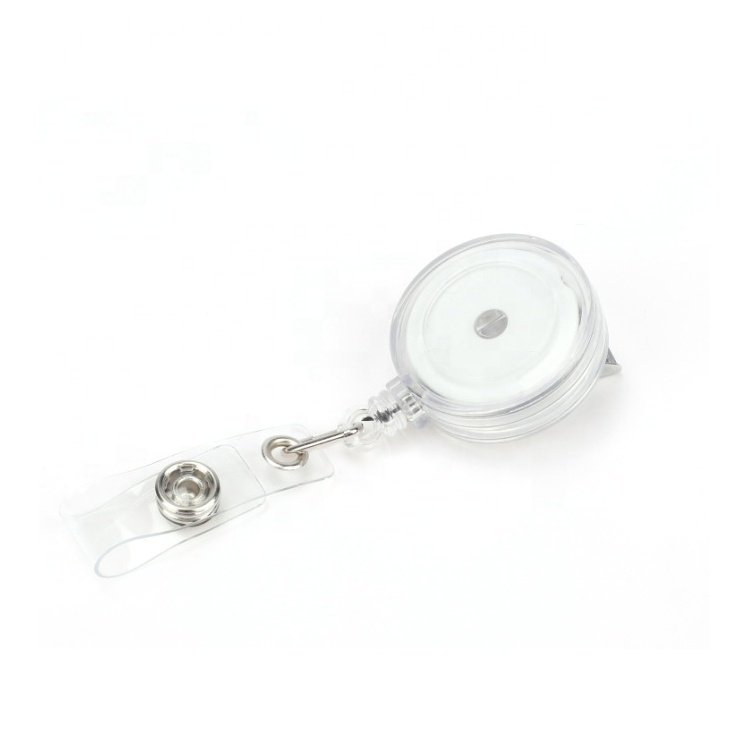 nurse badge reels retractable swivel alligator clip badge reel 32mm round shaped 360 rotatable clip yoyo badge holder