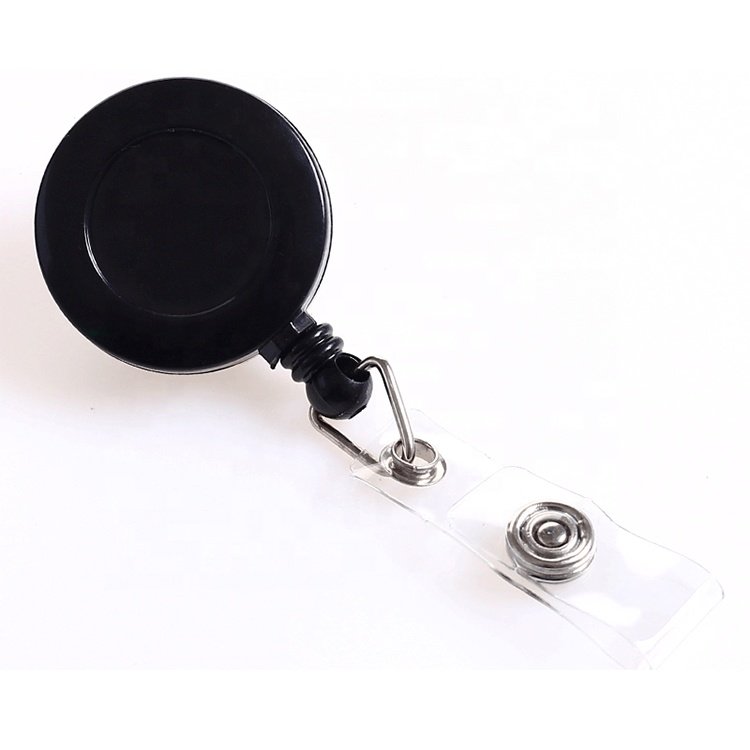 nurse badge reels retractable swivel alligator clip badge reel 32mm round shaped 360 rotatable clip yoyo badge holder