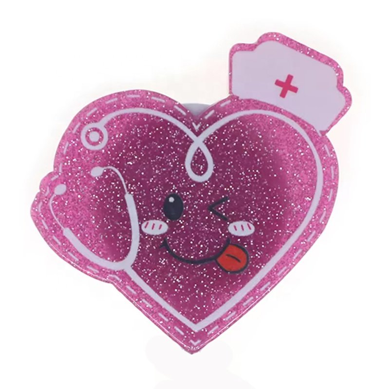 Custom Medical Style Acrylic Without Badge Holder For Nursing Student Flat Back DIY Decoration