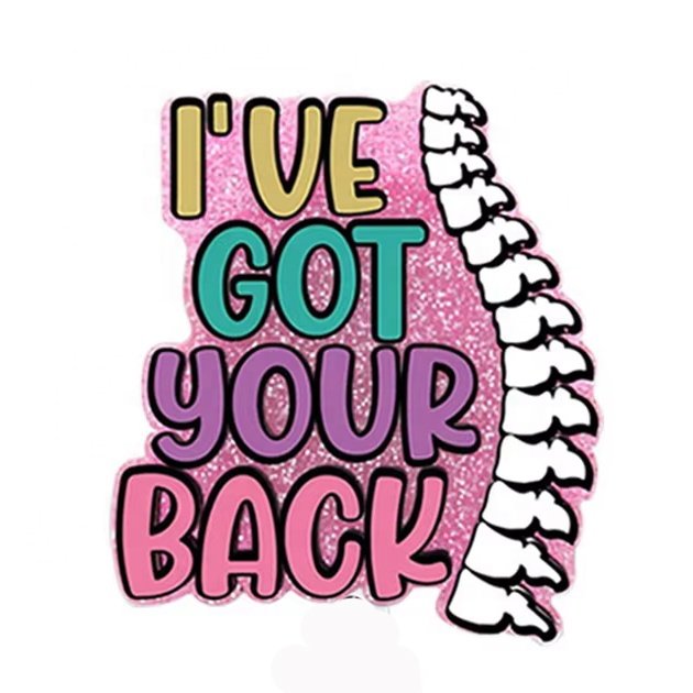 Custom Medical Style Acrylic Without Badge Holder For Nursing Student Flat Back DIY Decoration