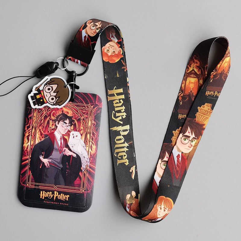 Lanyard Potter Handbag Pendant Cute Cartoon Lady Photo Card Case Custom Key Chain Ring Student Backpack Badge Holder Wholesale