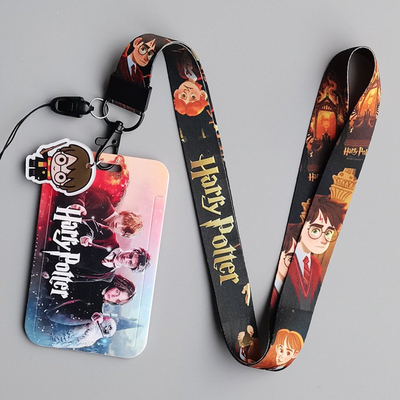 Lanyard Potter Handbag Pendant Cute Cartoon Lady Photo Card Case Custom Key Chain Ring Student Backpack Badge Holder Wholesale