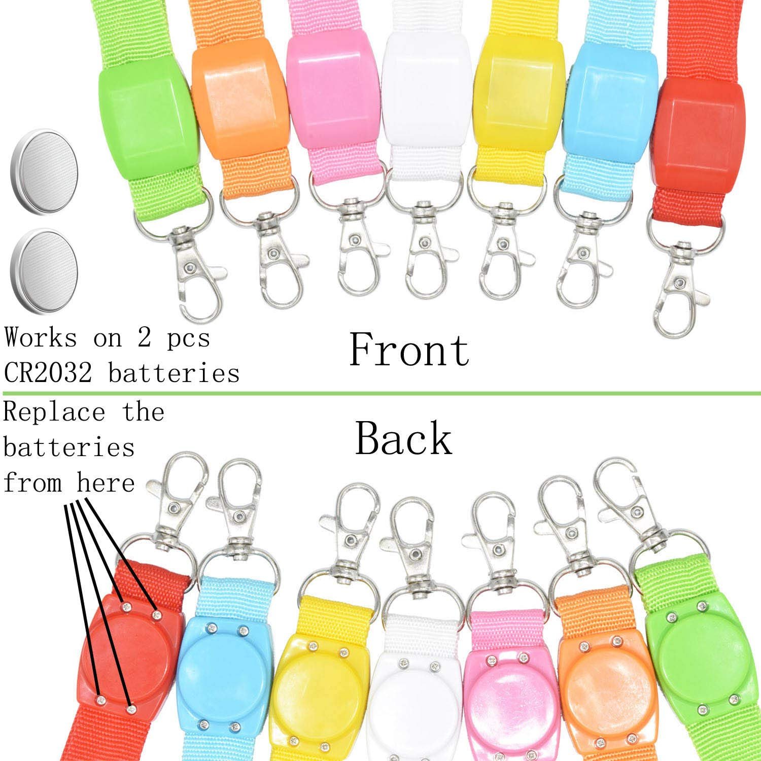 Custom bling car keychain light up nylon led flashing lanyards with id badges holder