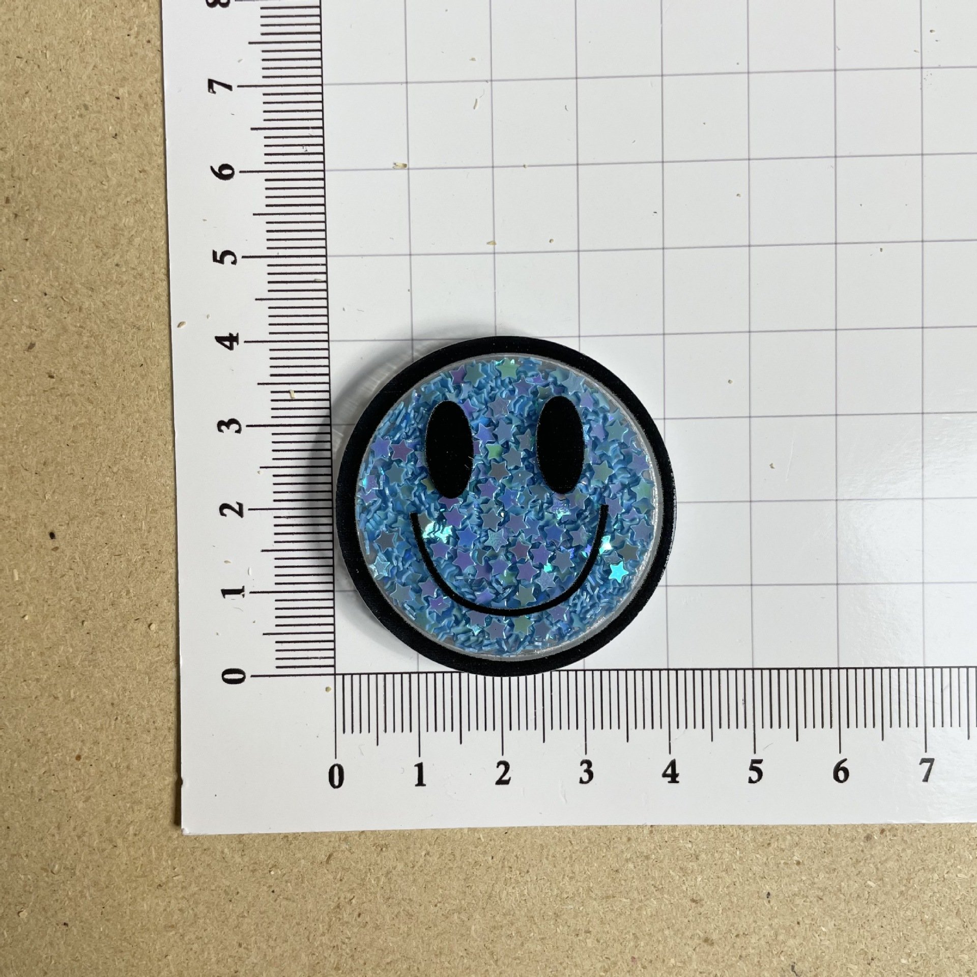 Acrylic Nurse Badge Reel New Creative Smiley Face Bage Reel Holder Glitter Star DIY Accessories
