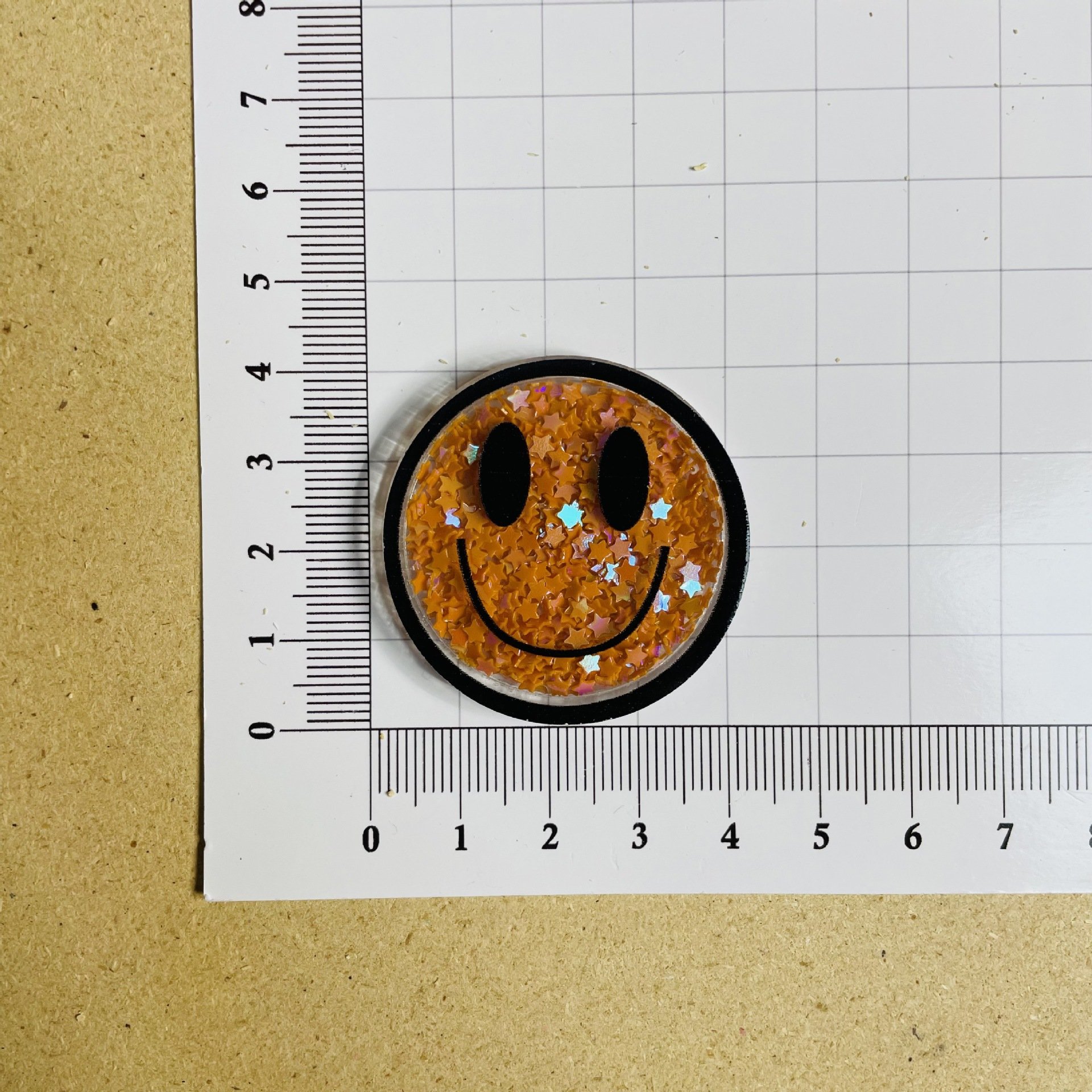 Acrylic Nurse Badge Reel New Creative Smiley Face Bage Reel Holder Glitter Star DIY Accessories