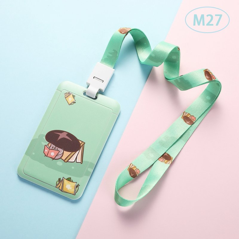 Customized ID Badge Holder Cover with Lanyard for Office Work Employee Staff